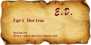 Egri Dorina névjegykártya
